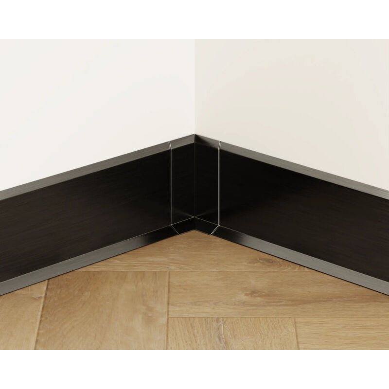 foto del prodotto set 4 angoli interni fli componibili per battiscopa 6cm x 3cm x 3cm nero satinato