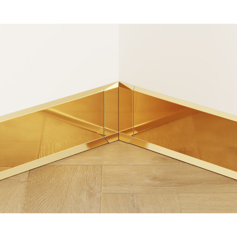 foto del prodotto set 4 angoli interni fli componibili per battiscopa 8cm x 3cm x 3cm oro lucidato