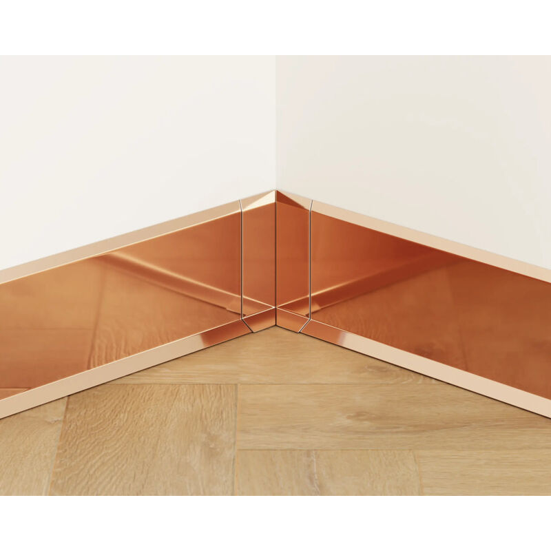 foto del prodotto set 4 angoli interni fli componibili per battiscopa 8cm x 3cm x 3cm rame lucidato