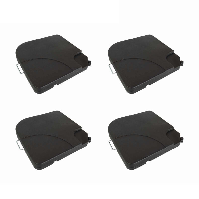 foto del prodotto set 4 basi per ombrellone chillvert 50x50x6 cm fabbricate in resina di alta qualit e resistenza colore nero