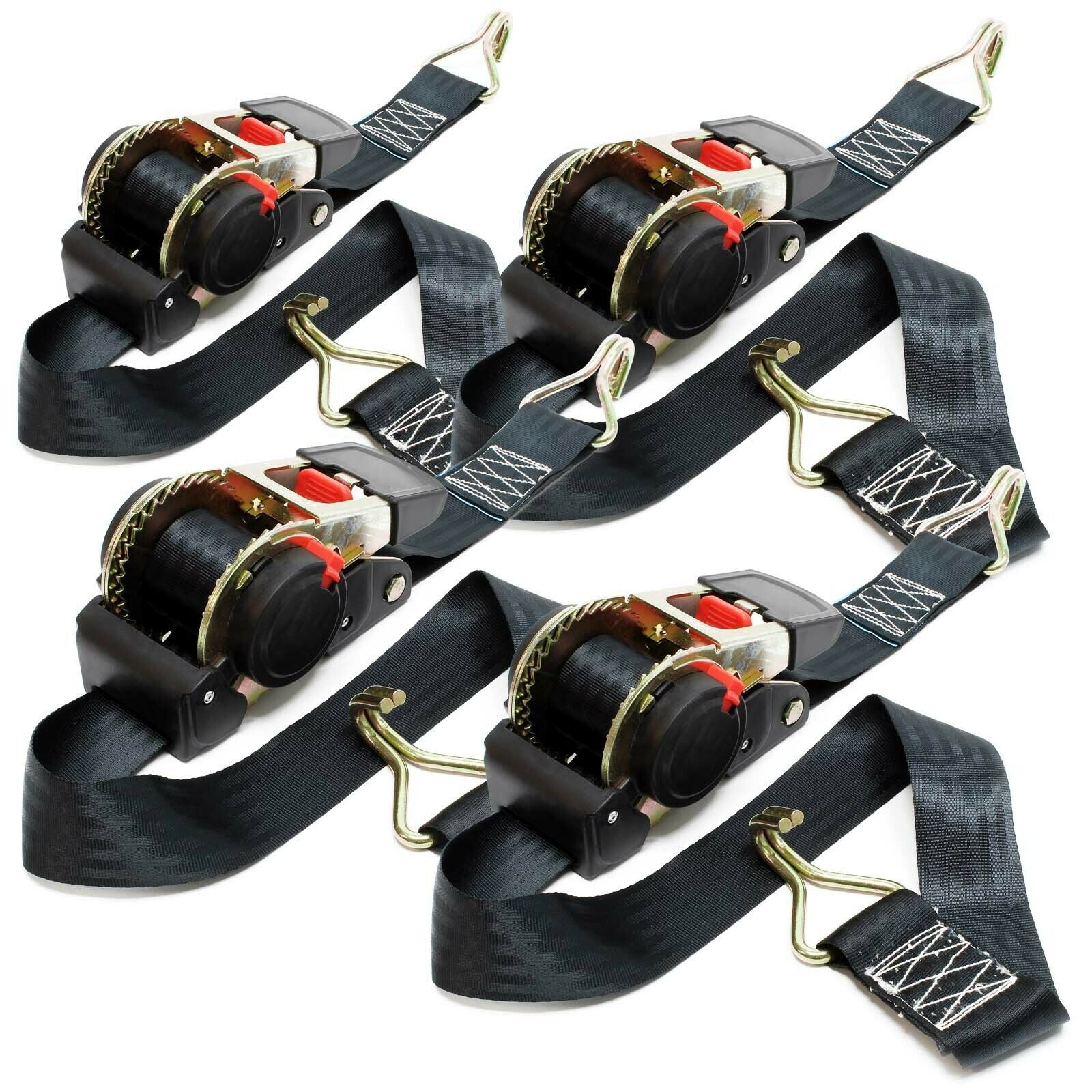 foto del prodotto set 4 cinghie ancoraggio 1,8x50mm 750 dan pes trazione con tenditore a cricchetto 16 0001510