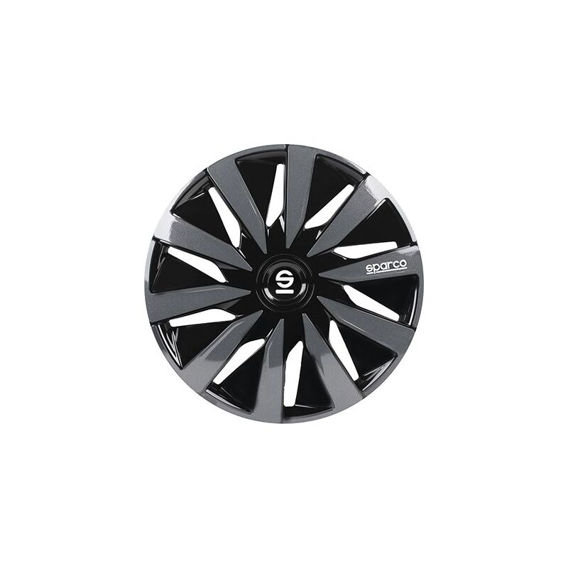 foto del prodotto set 4 copricerchi 14 pollici copriruota auto lazio spc1491bkgr nero grigio