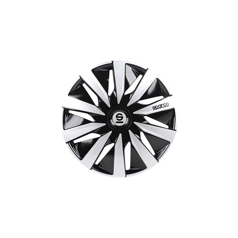 foto del prodotto set 4 copricerchi 14 pollici copriruota auto lazio spc1491bksv nero argento