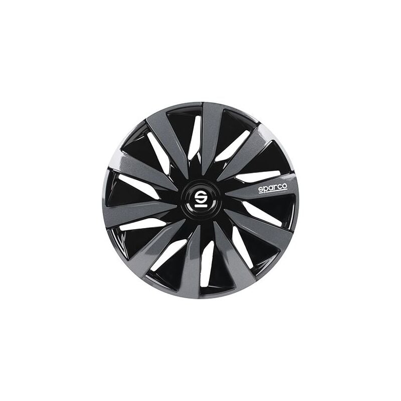 foto del prodotto set 4 copricerchi 16 pollici copriruota auto lazio spc1691bkgr nero grigio