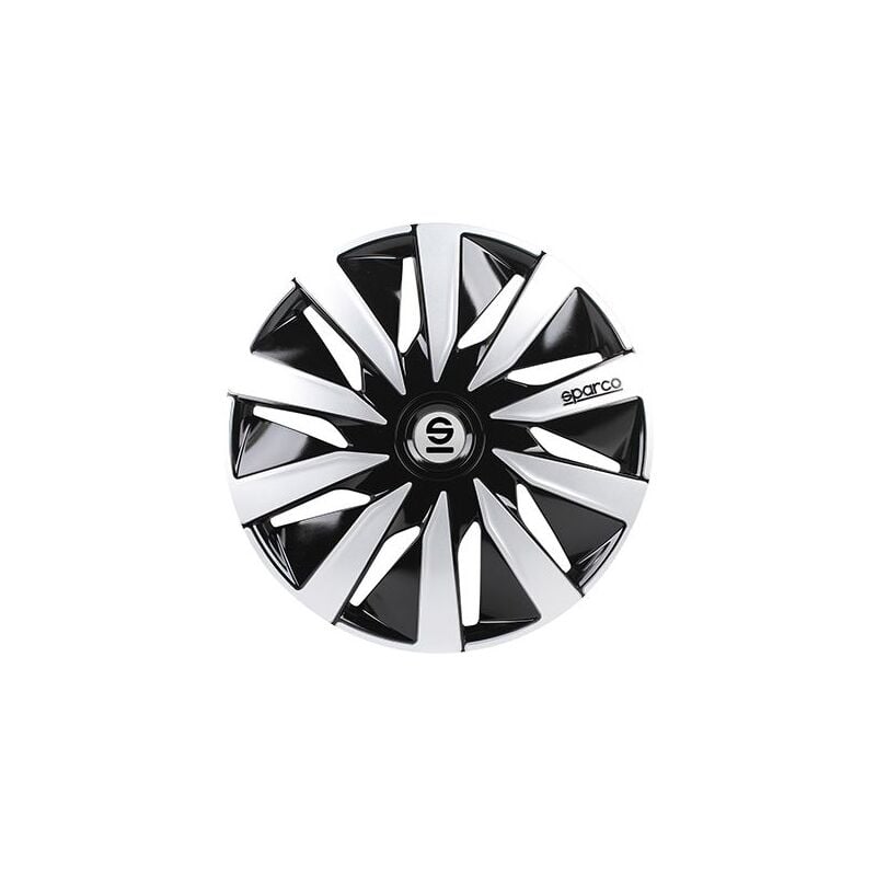 foto del prodotto set 4 copricerchi 16' pollici copriruota auto lazio spc1691bksv nero argento