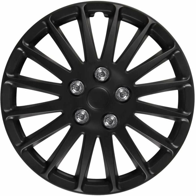 foto del prodotto set 4 copricerchi d.17 nero opaco