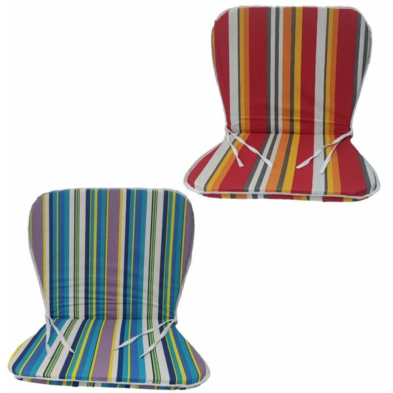 foto del prodotto set 4 cuscini copri sedia sdraio da giardino mare per relax piscina spiaggia prendi sole imbottito e colorato colorigenerali set 4 cuscini a righe