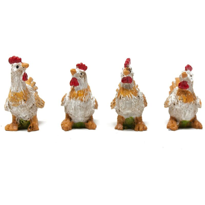 foto del prodotto set 4 galli e galline animali per presepe 10966