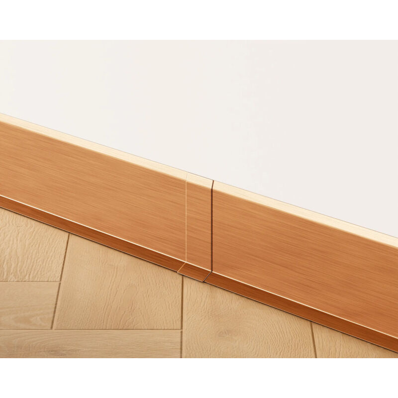 foto del prodotto set 4 giunzioni fi in acciaio inossidabile per battiscopa 10cm x 3cm x 1.2cm rame satinato