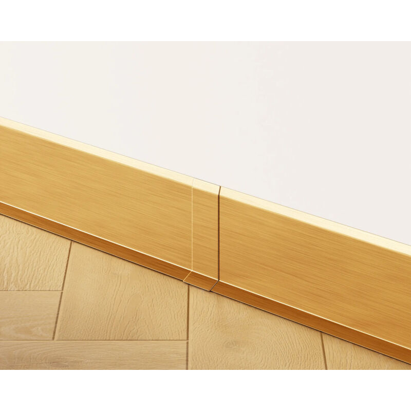 foto del prodotto set 4 giunzioni fi in acciaio inossidabile per battiscopa 6cm x 3cm x 1.2cm oro satinato