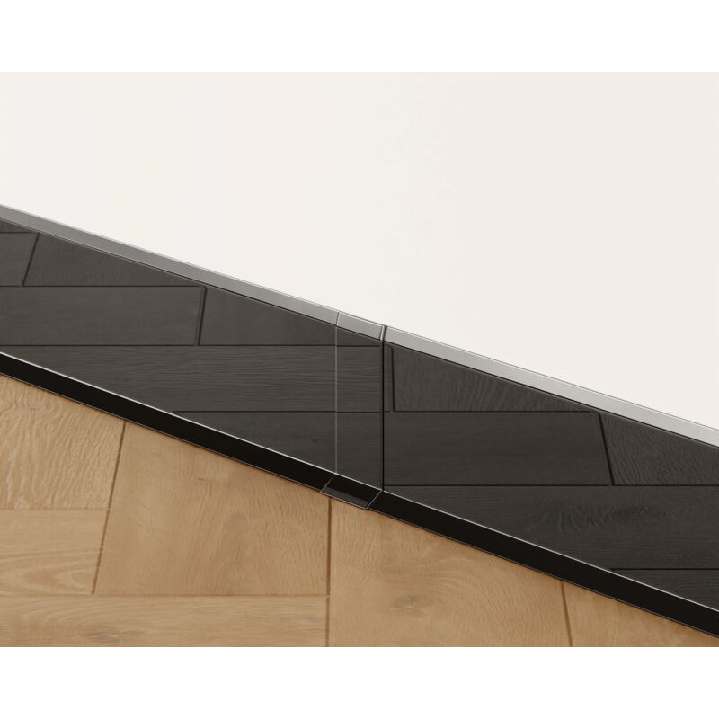 foto del prodotto set 4 giunzioni fi in acciaio inossidabile per battiscopa 8cm x 3cm x 1.2cm nero lucidato