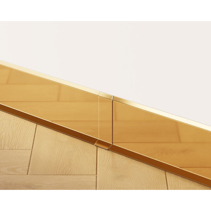foto del prodotto set 4 giunzioni fi in acciaio inossidabile per battiscopa 8cm x 3cm x 1.2cm oro lucidato