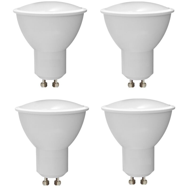foto del prodotto set 4 lampadine led gu10 dicroiche 6w 4000k 490lm