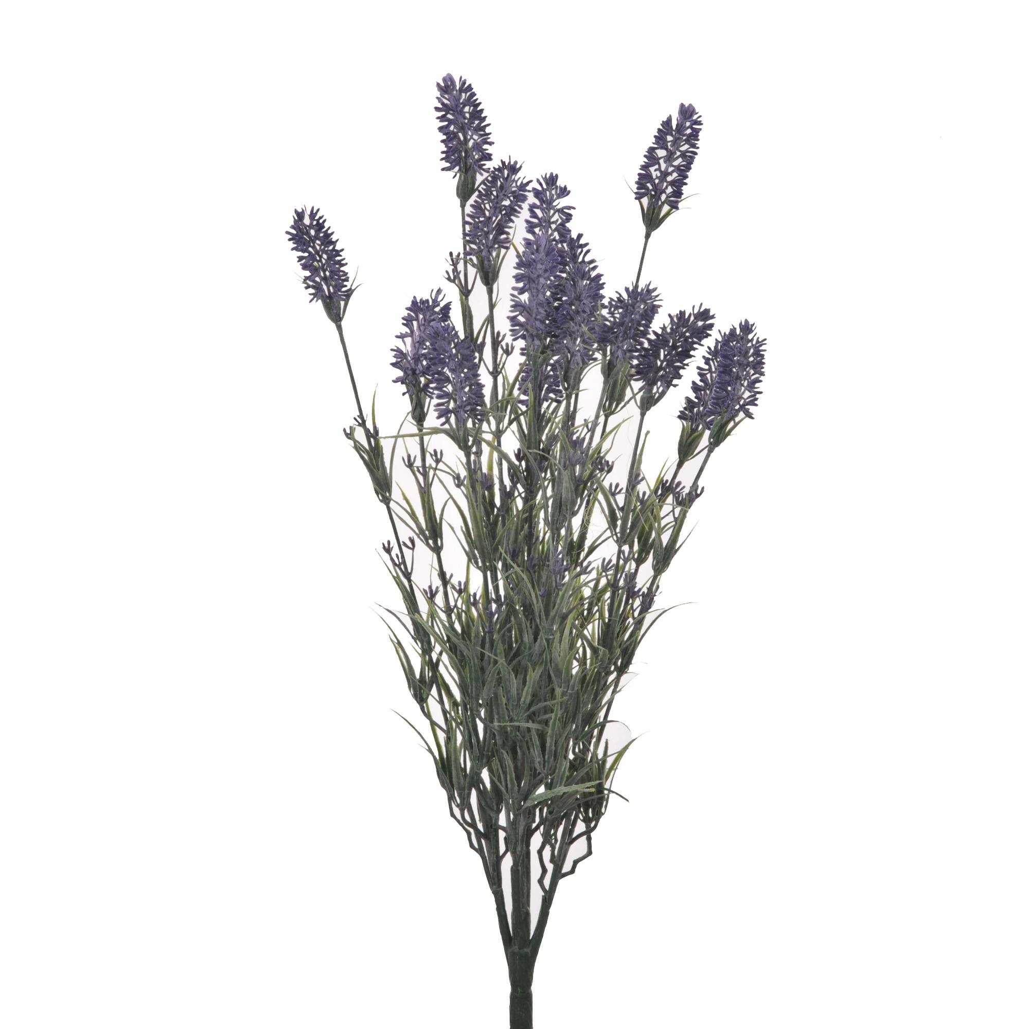 foto del prodotto set 4 lavanda artificiale con 15 fiori altezza 61 cm viola