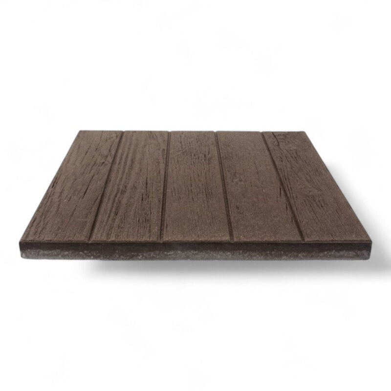 foto del prodotto set 4 piastre base per ombrellone e pavimentazione esterna iroko ortogonale effetto legno 50x50x3,7 cm 85 kg