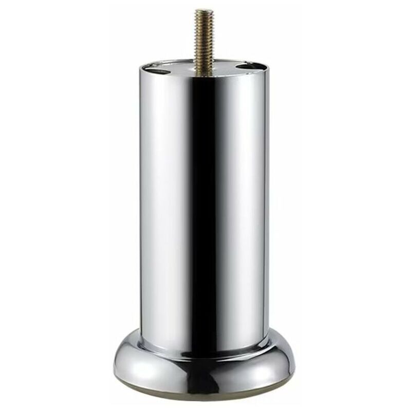 foto del prodotto set 4 piedini cromati h.10cm con viti estive per divani, poltrone, mobili,