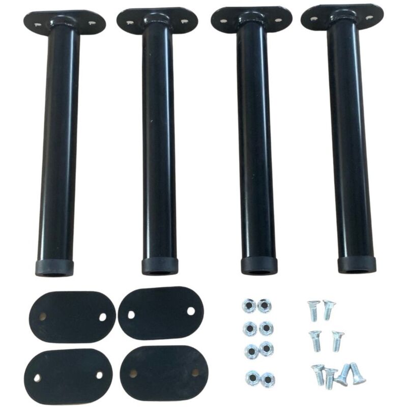 foto del prodotto set 4 piedini per rete 35h cm colore nero