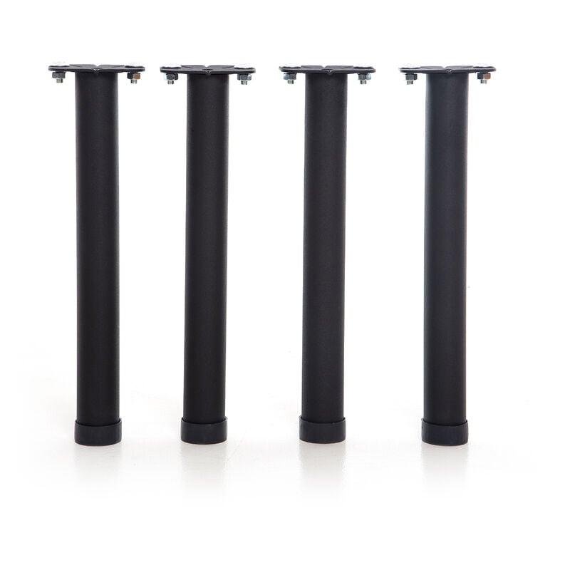 foto del prodotto set 4 piedini per rete letto, confezione da 4 gambe, compatibilit eminflex, con attacco a doppio bullone, lunghezza 25 cm 100 made in italy
