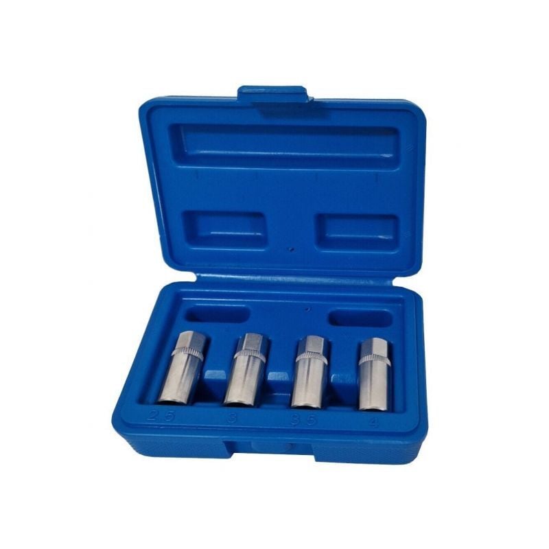 foto del prodotto set 4 pz estrattori per prigionieri a rullo rimozione vite spezzate attacco 1 4 