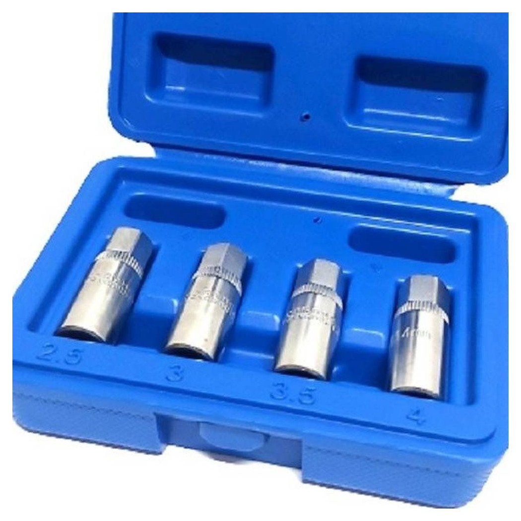 foto del prodotto set 4 pz estrattori per prigionieri a rullo rimozione vite spezzate attacco 1 4 trade shop traesio