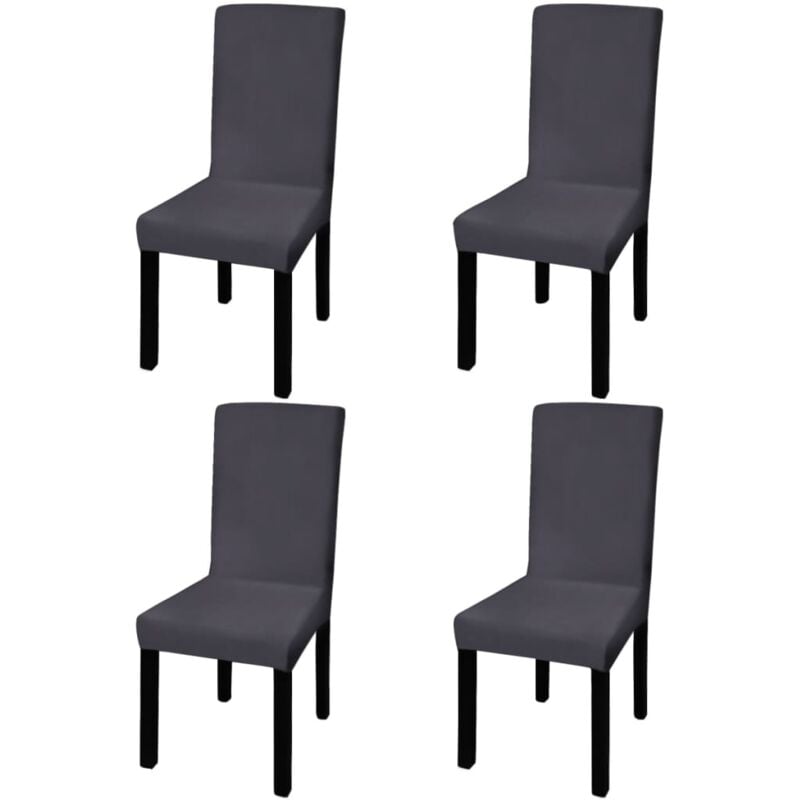 foto del prodotto set 4 pz fodera elastica per sedie antracite vidaxl