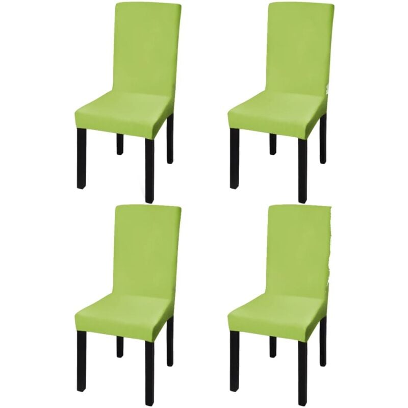 foto del prodotto set 4 pz fodera elastica per sedie verde - vidaxl