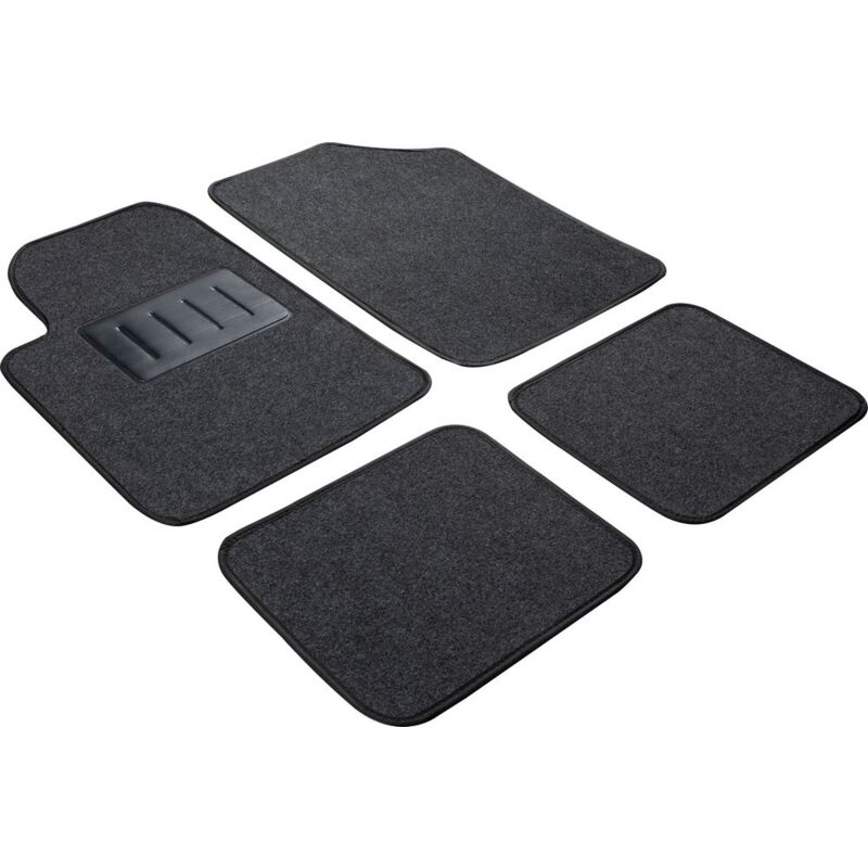 foto del prodotto set 4 pz. tappeti auto grigi universali in moquette