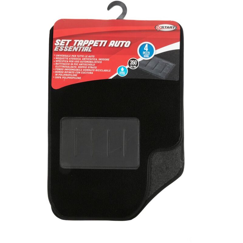 foto del prodotto set 4 pz. tappeti auto neri universali in moquette
