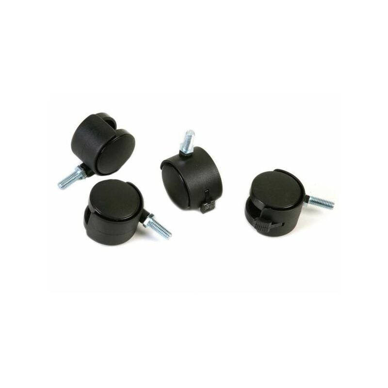 foto del prodotto set 4 ruote in nylon per montanti d.19mm