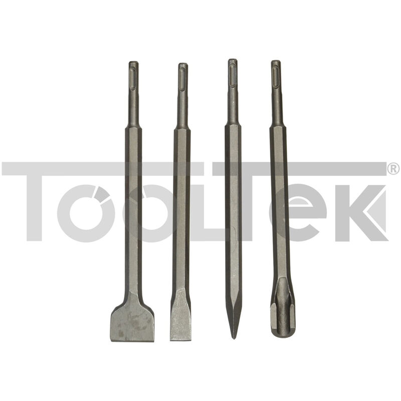 foto del prodotto set 4 scalpelli sds plus piatto punta scanalatore 250mm g40011