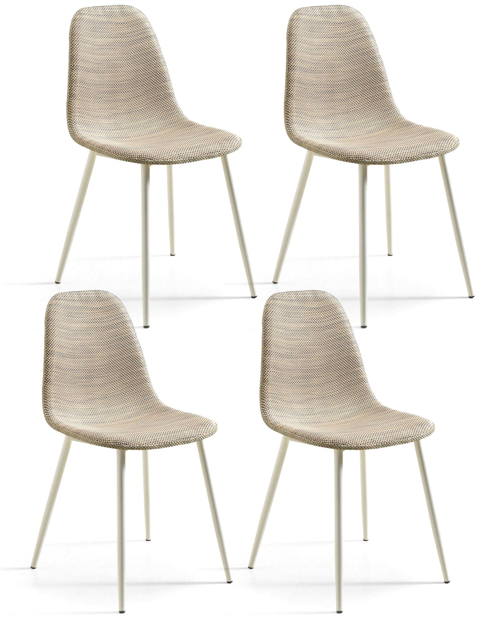 foto del prodotto set 4 sedie 43x38xh86,5 cm in similrattan martina beige