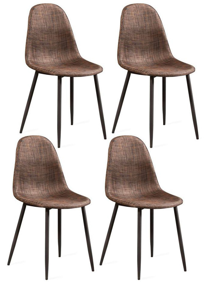 foto del prodotto set 4 sedie 43x38xh86,5 cm in similrattan martina marrone