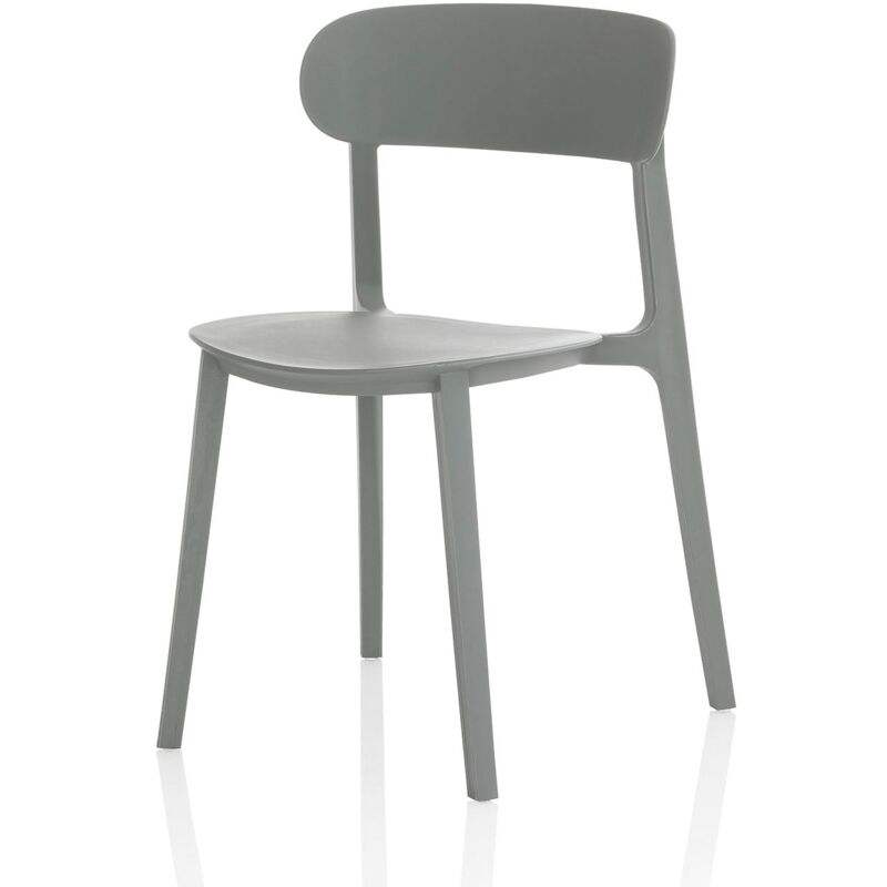foto del prodotto set 4 sedie da esterno francesca in polipropilene grigio grigio