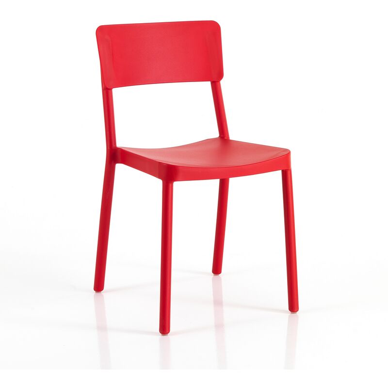 foto del prodotto set 4 sedie da interno esterno yates red