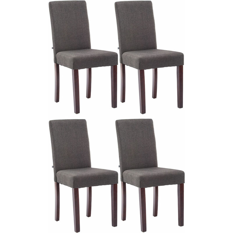 foto del prodotto set 4 sedie da pranzo ina in stoffa grigio scuro cappuccino