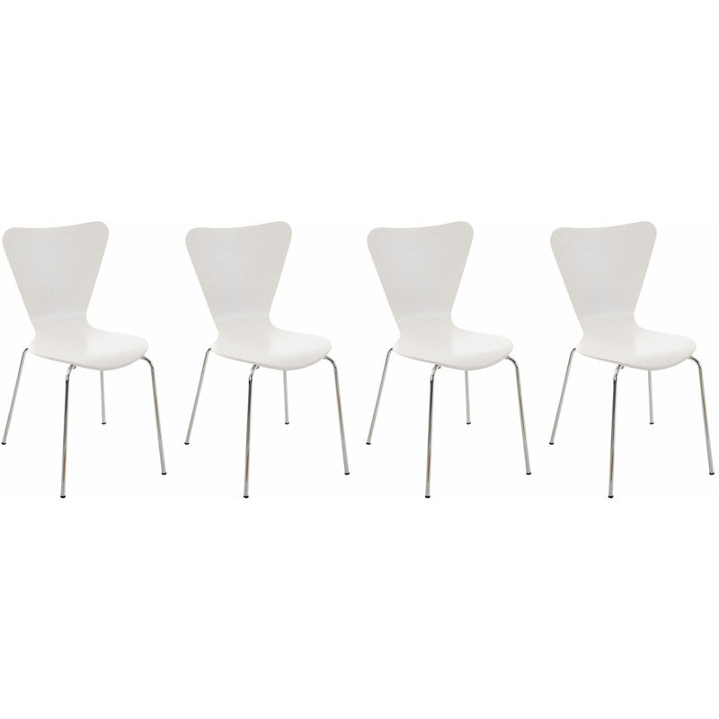 foto del prodotto set 4 sedie impilabili calisto bianco