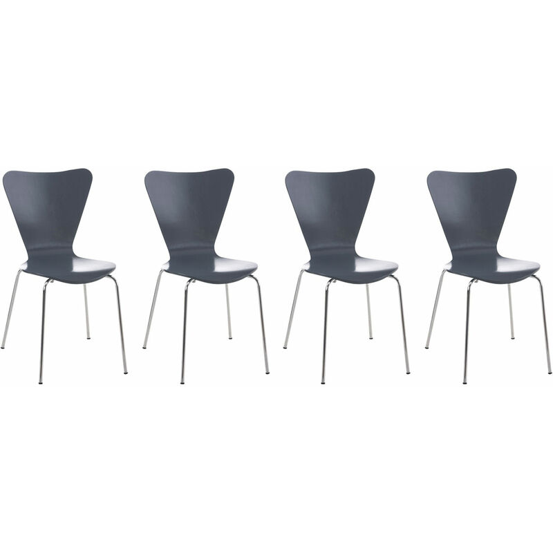 foto del prodotto set 4 sedie impilabili calisto grigio