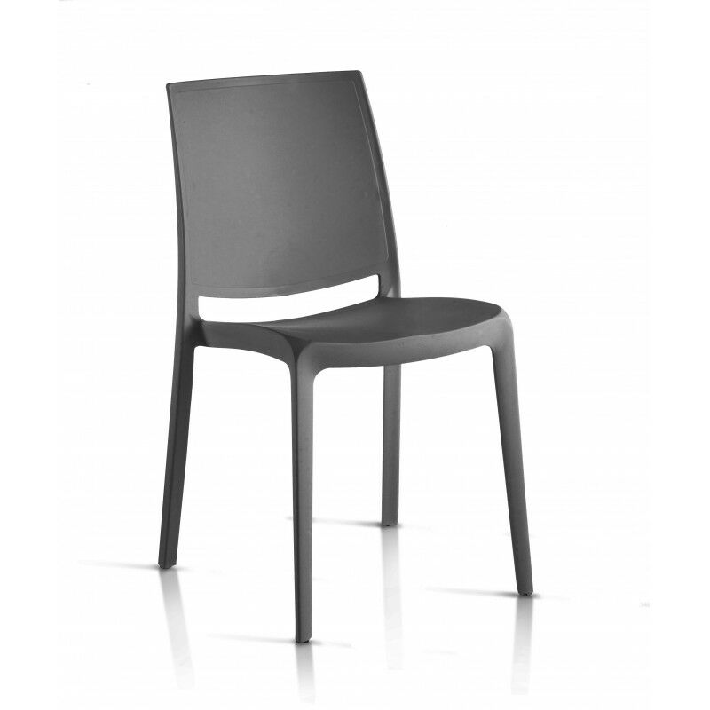 foto del prodotto set 4 sedie in resina monoblocco london matt by flow antracite