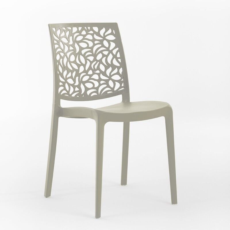 foto del prodotto set 4 sedie in resina monoblocco london stone by flow crema