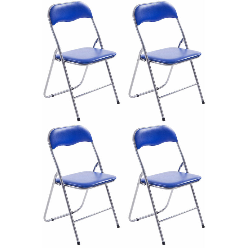 foto del prodotto set 4 sedie pieghevoli felix blu argento