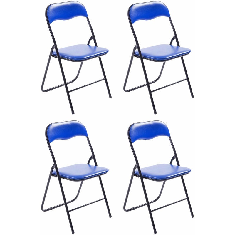 foto del prodotto set 4 sedie pieghevoli felix blu nero
