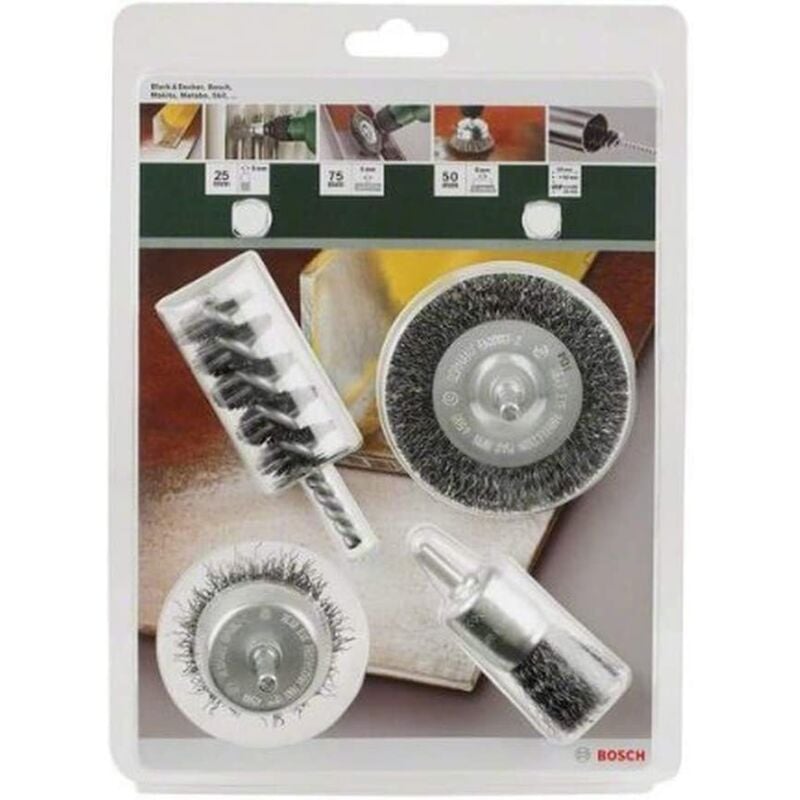 foto del prodotto set 4 spazzole filo metallico bosch