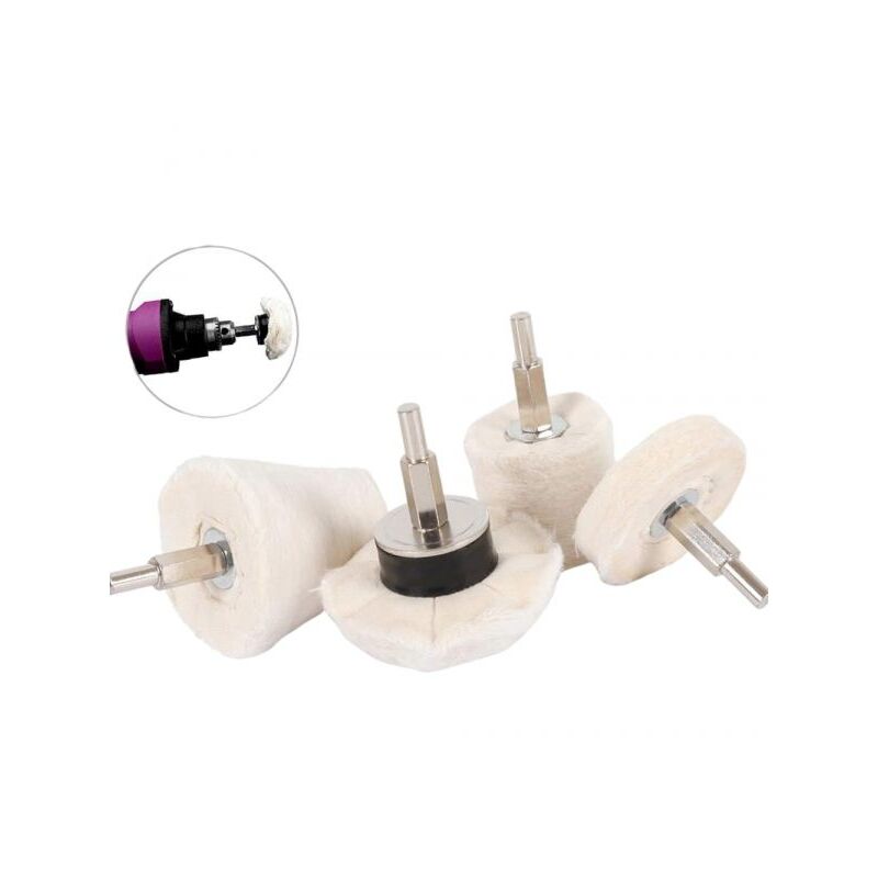 immagine 0 del prodotto set 4 spazzole microfibra rotante per trapano per pulizia lucidatura pad ruote