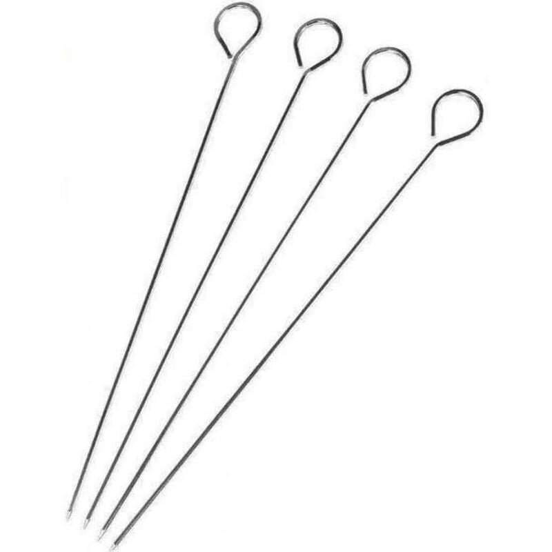 foto del prodotto set 4 spiedini in metallo per barbecue lunghezza 24 cm