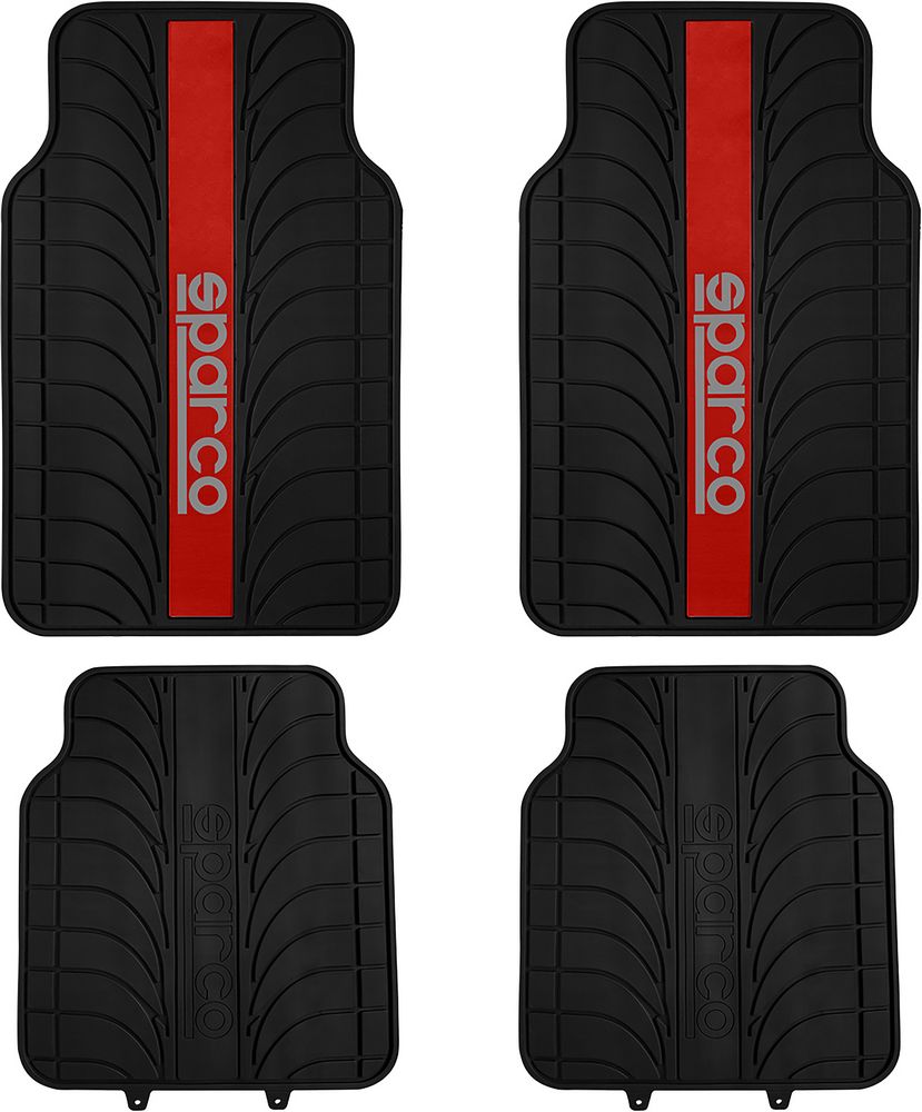 foto del prodotto set 4 tappetini per auto red line in pvc sparco