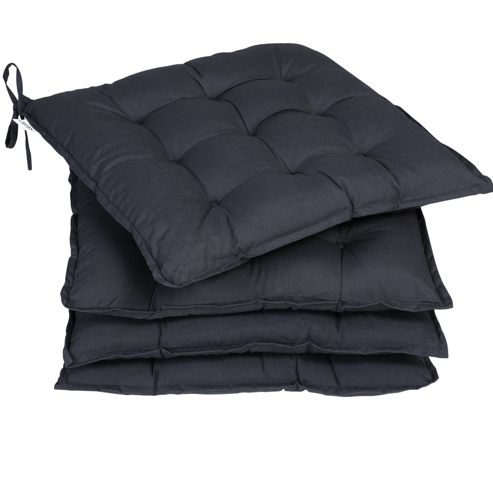 foto del prodotto set 4 x cuscini per sedie cozy antracite 41x37x5cm