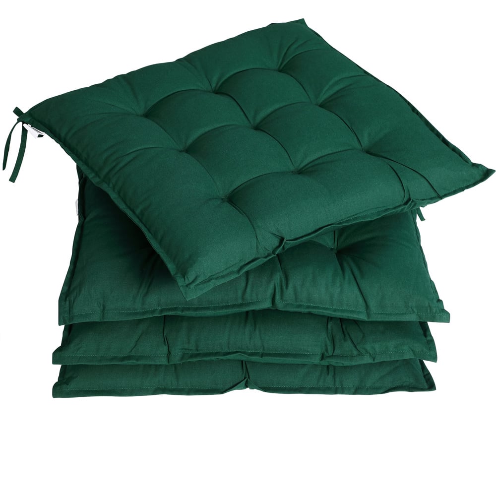 foto del prodotto set 4 x cuscini per sedie cozy verde 41x37x5cm