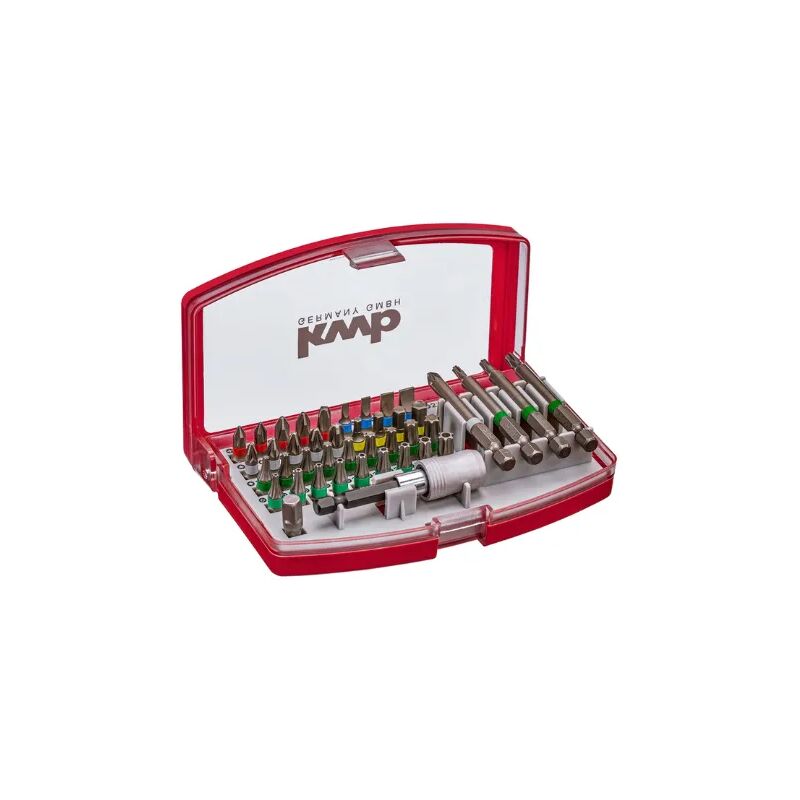 foto del prodotto set 42 punte per trapano kwb con cricchetto e portainserti magnetico