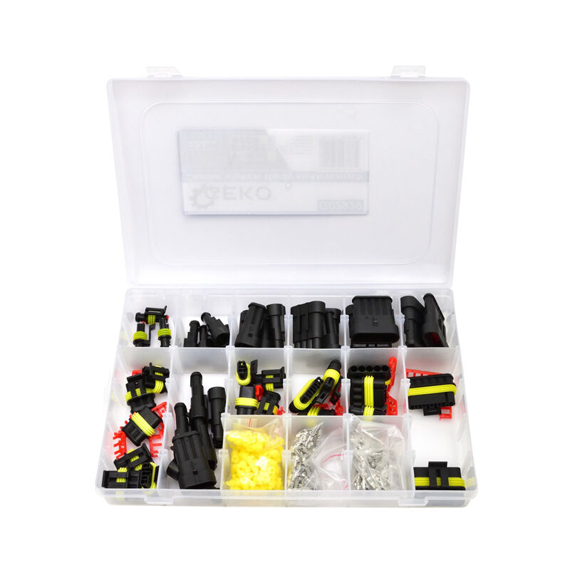 foto del prodotto set 424pz terminali connettori capicorda preisolati per cavi elettrici geko