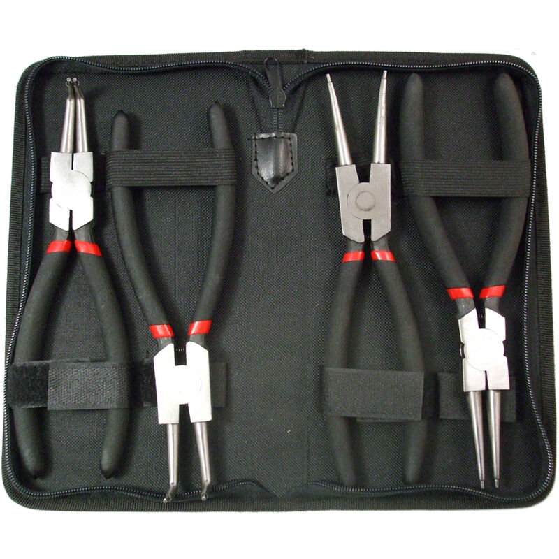 foto del prodotto set 4pz pinze per anelli elastici interni esterni seeger 330mm pro stahlkaiser